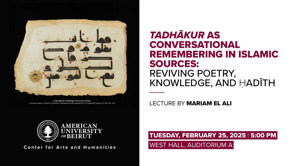 Tadhakur as Conversational Remembering in Islamic Sources