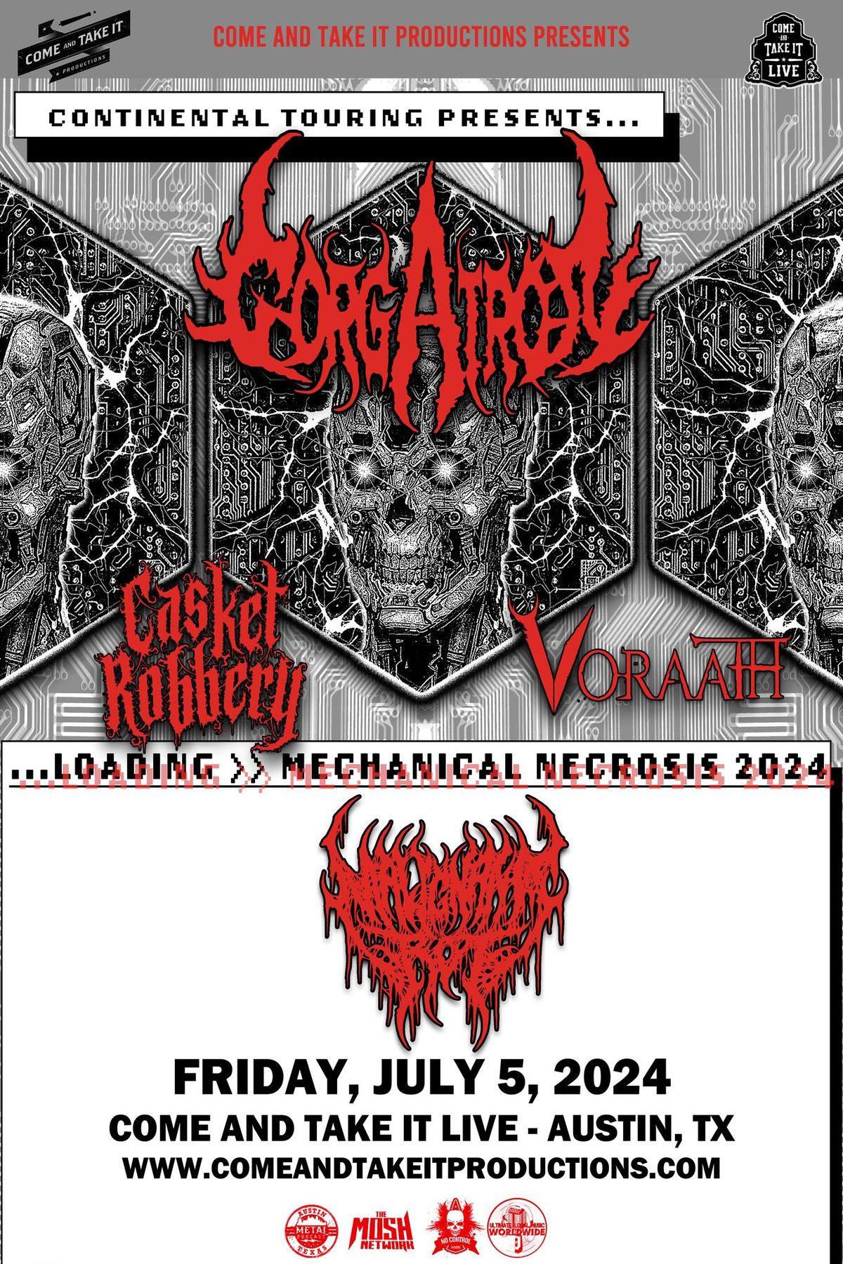 Gorgatron, Casket Robbery, Voraath and Malignant Rot at Come and Take It Live!