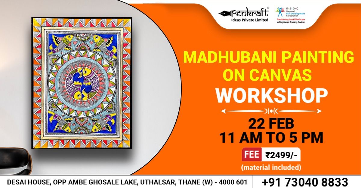 Penkraft Madhubani Painting on Canvas Workshop