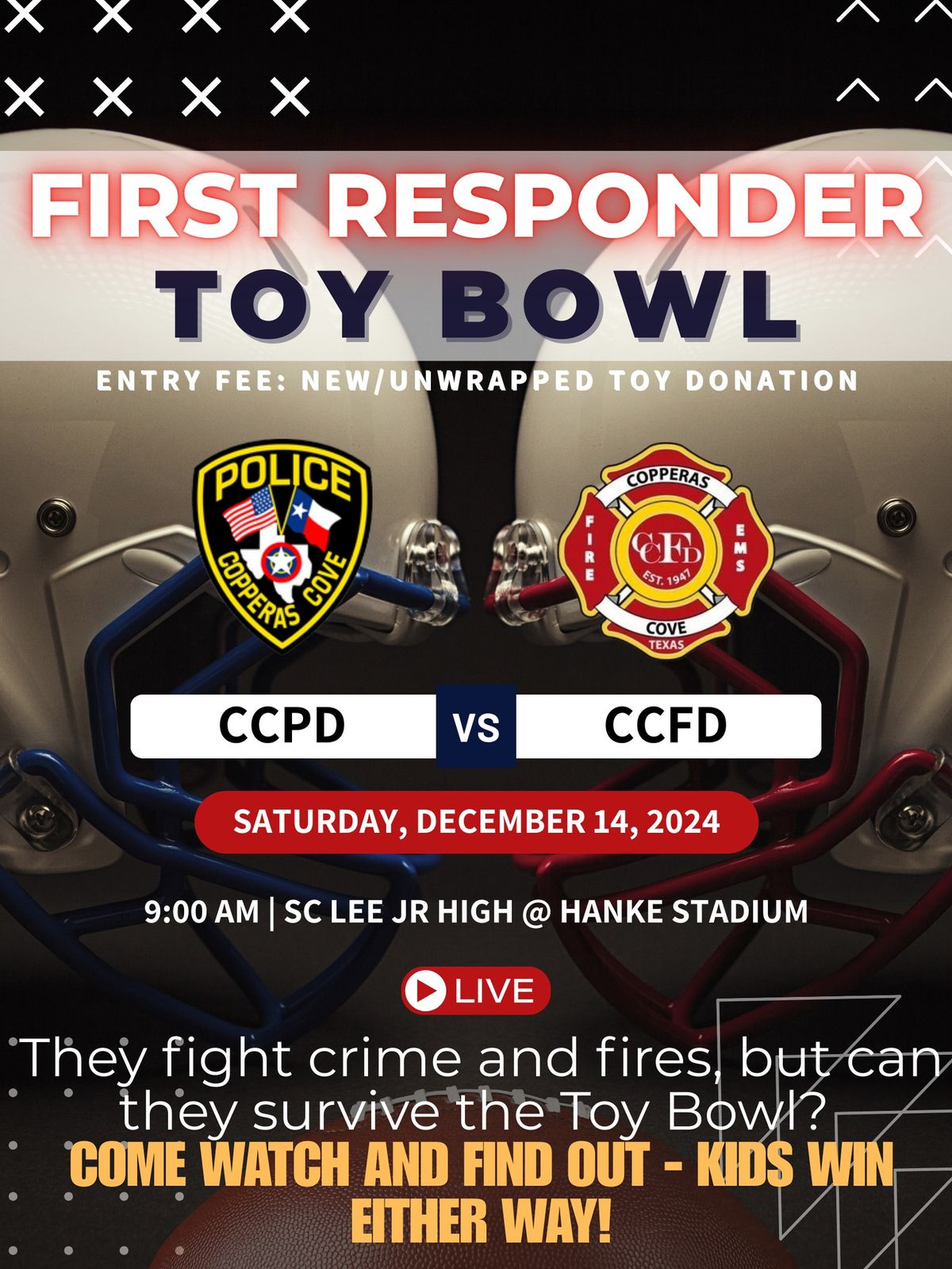 First Responder Toy Bowl - CCPD vs CCFD 