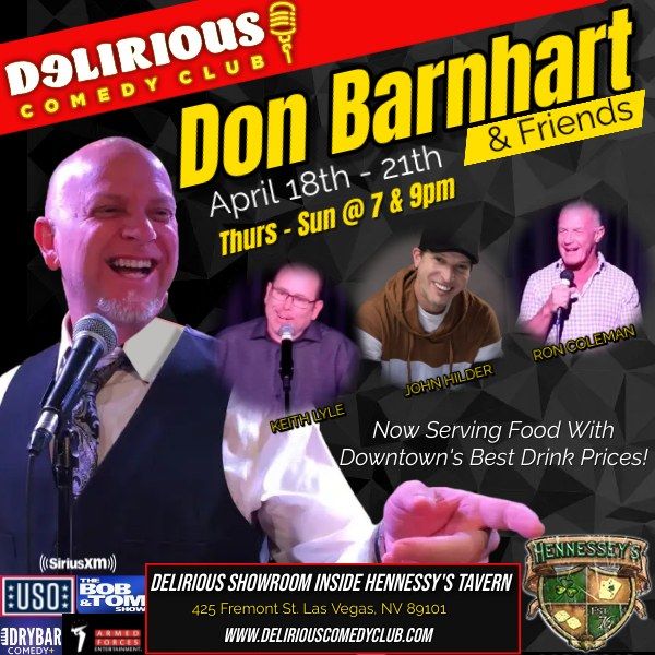 Delirious Comedy Club Presents Don Barnhart, Keith Lyle, John Hilder & Ron Coleman