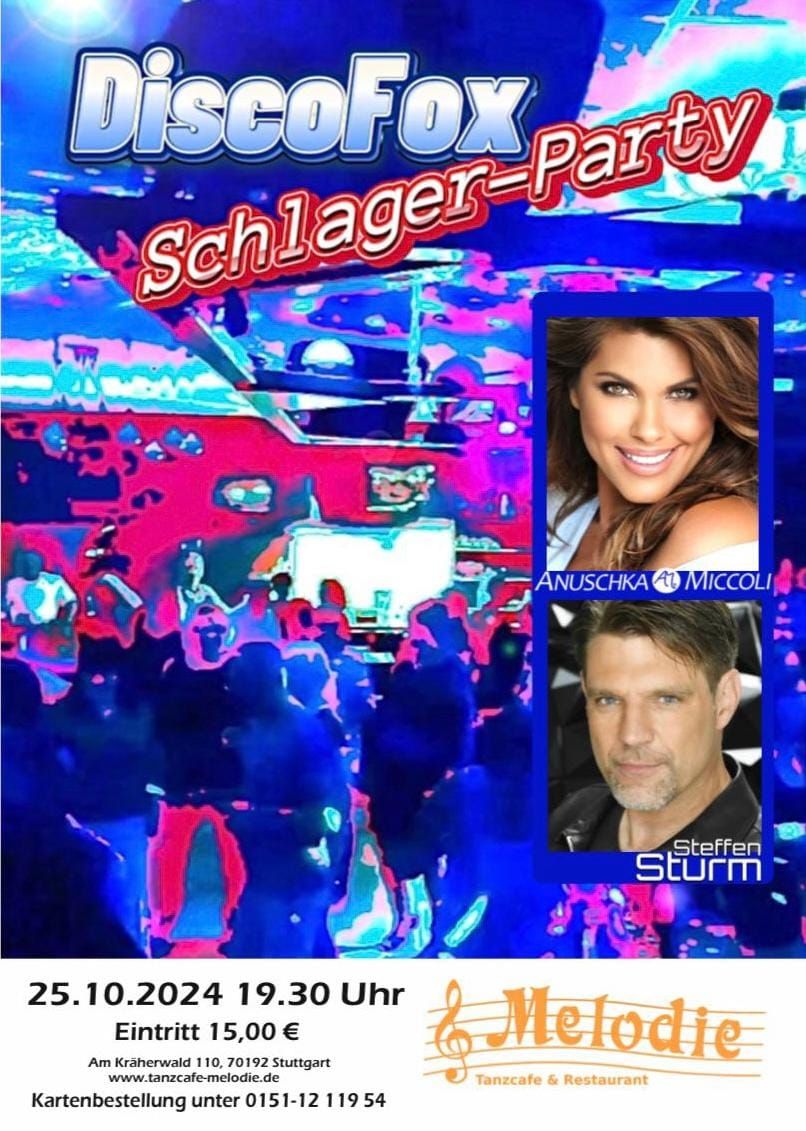 Discofox Schlagerparty mit Anuschka Miccoli & Steffen Sturm