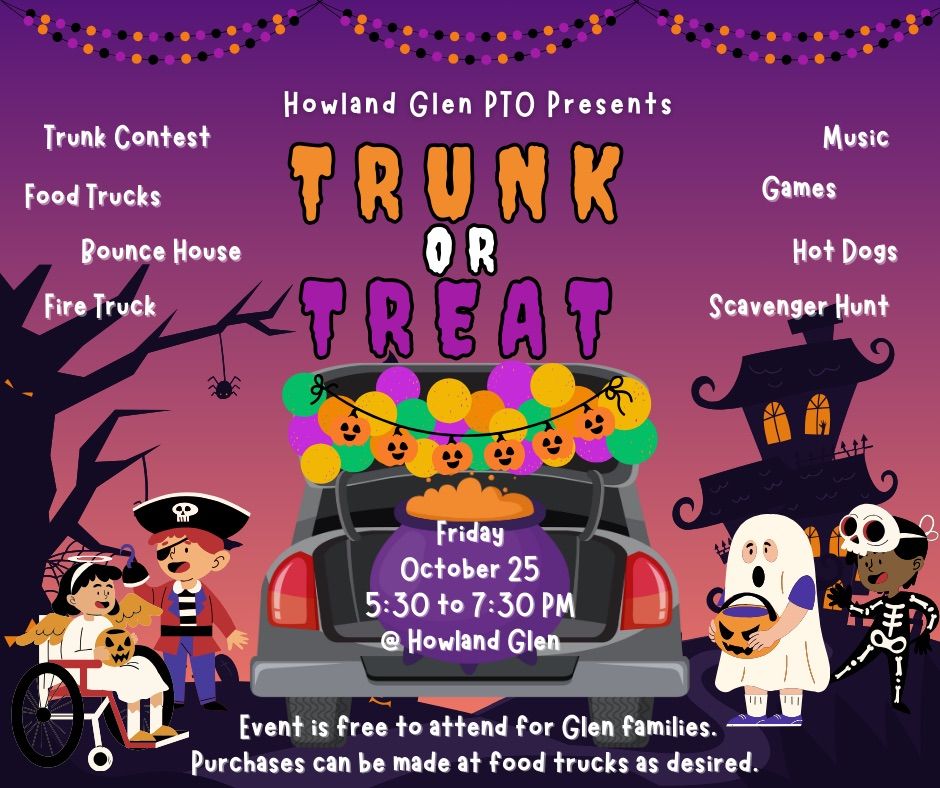 Howland Glen PTO's Annual Trunk or Treat Event