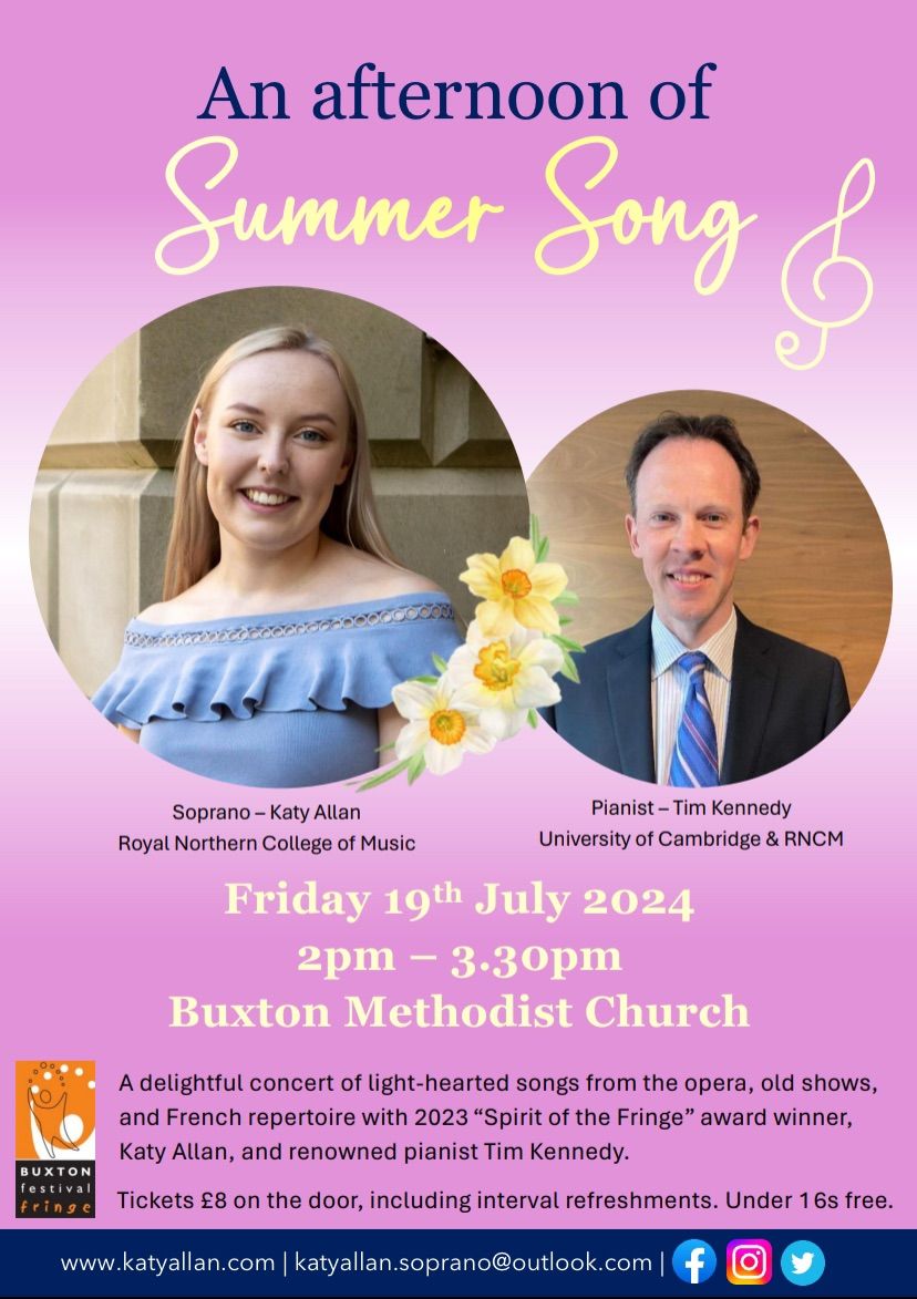 An Afternoon of Summer Song - Buxton Festival Fringe 2024