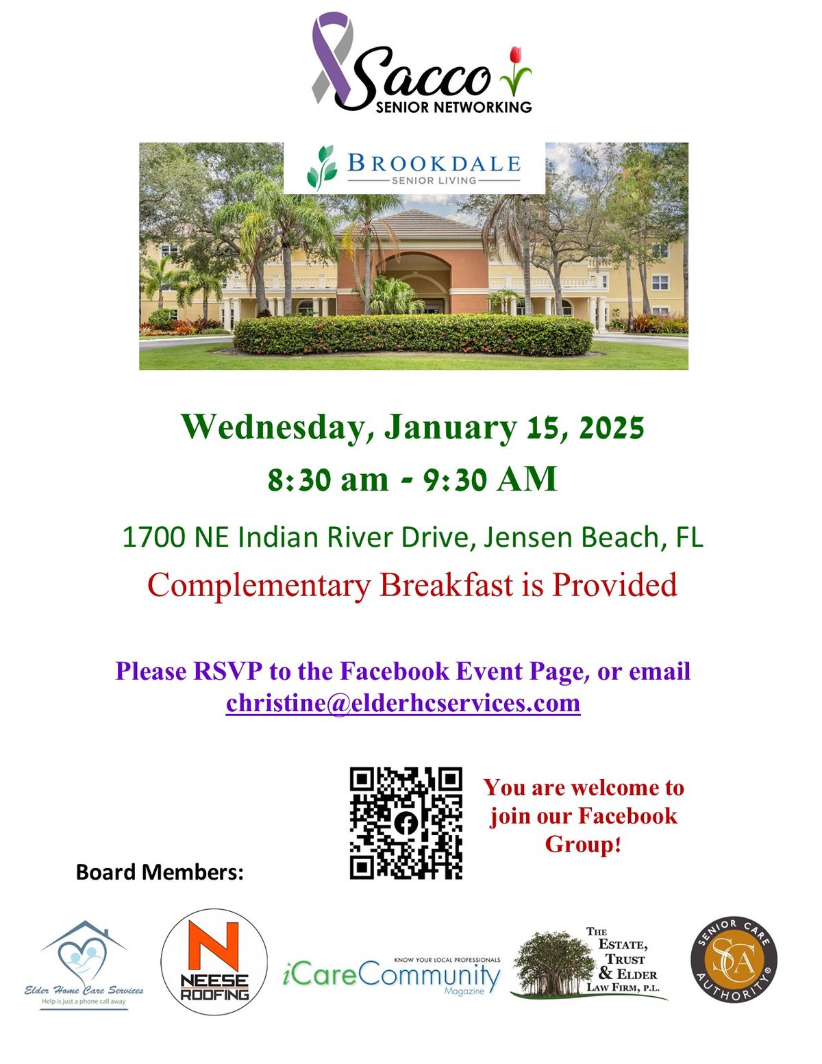 Sacco Senior Networking TC South Hosted By Brookdale Jensen Beach