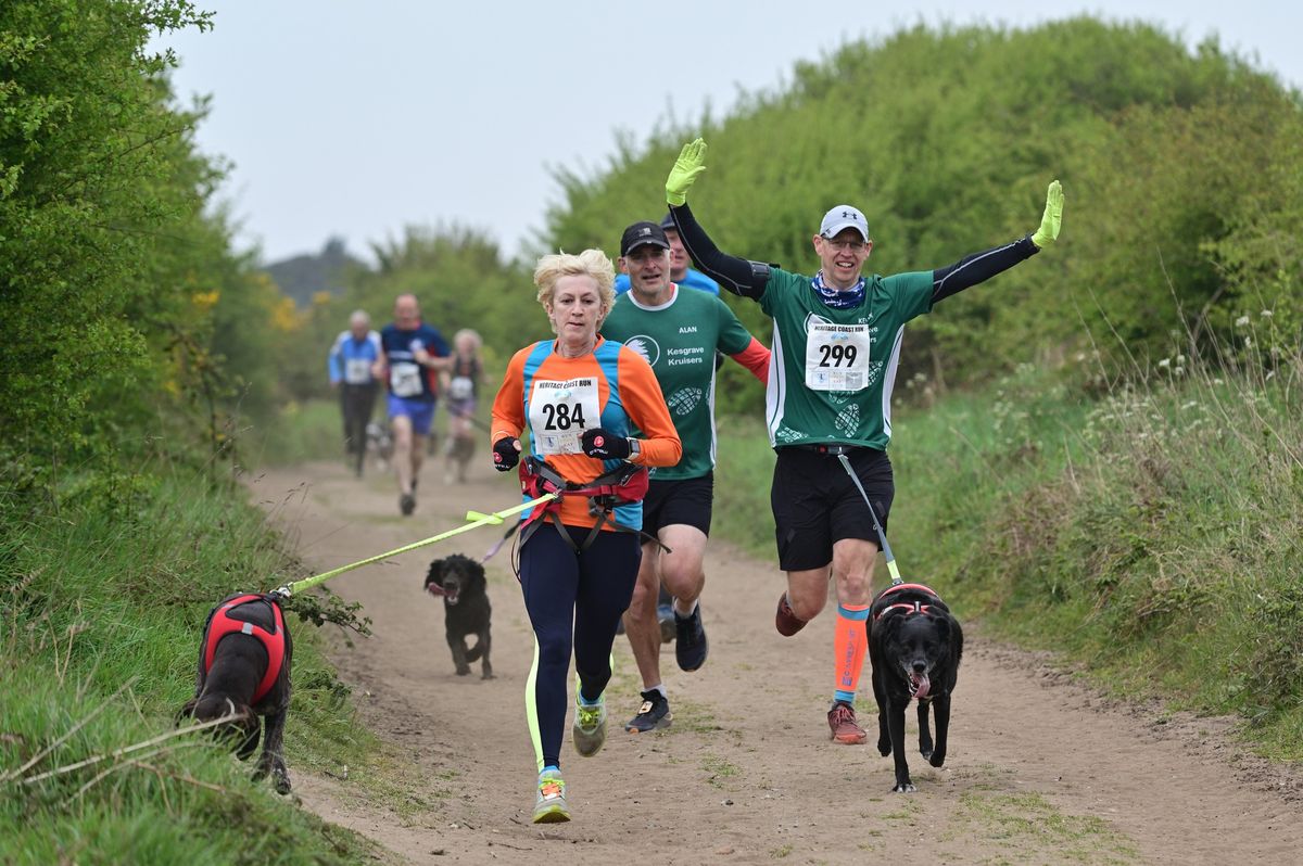 Heritage coast run, 10k ( inc dog runners ) and half marathon