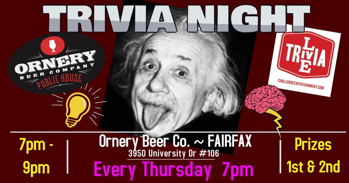 ORNERY TRIVIA - Every Thursday