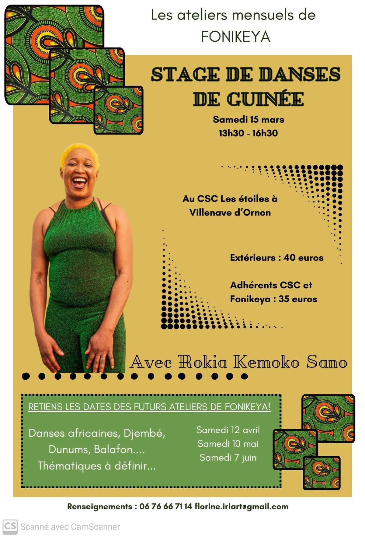 Stage Danses de Guin\u00e9e avec Rokia Sano \u00e0 Bordeaux ! 