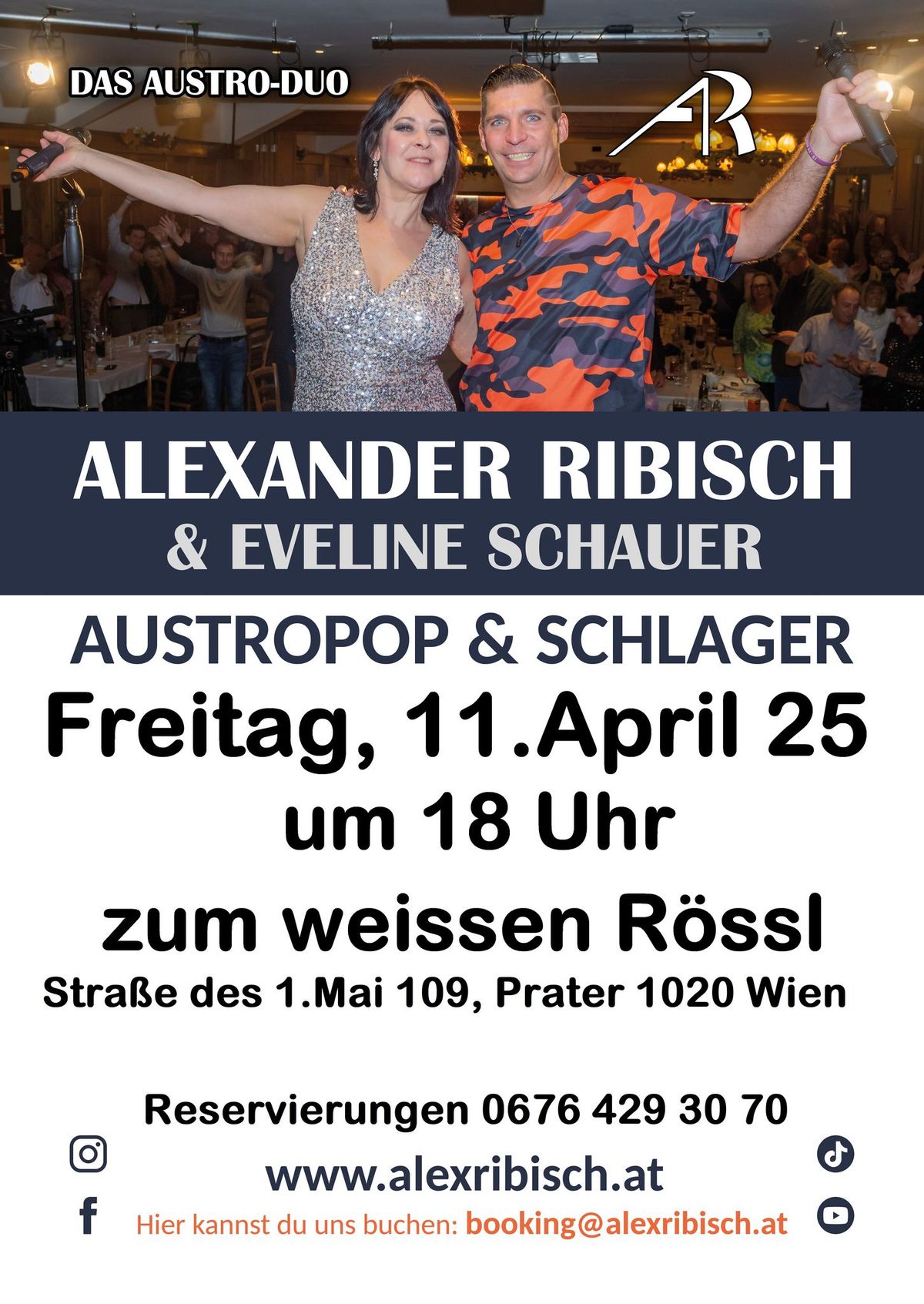 das Austro-Duo Alex Ribisch & Eveline Schauer LIVE zum weissen R\u00f6ssl im Wiener Prater