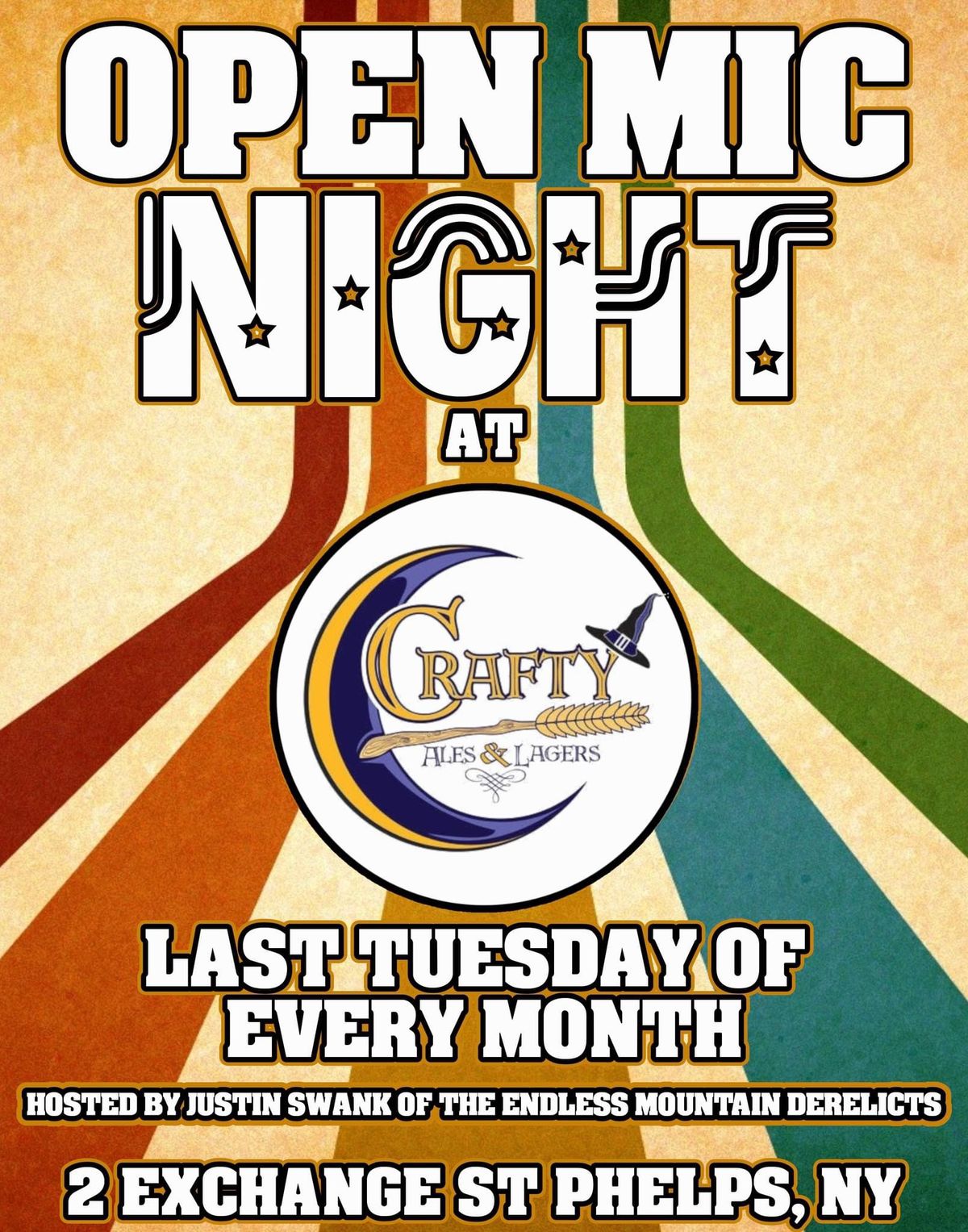 Monthly Open Mic Night @ Crafty's