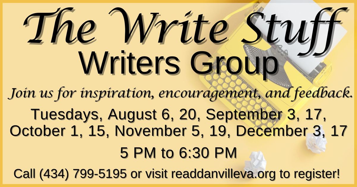 The Write Stuff \u2013 Writers Group 