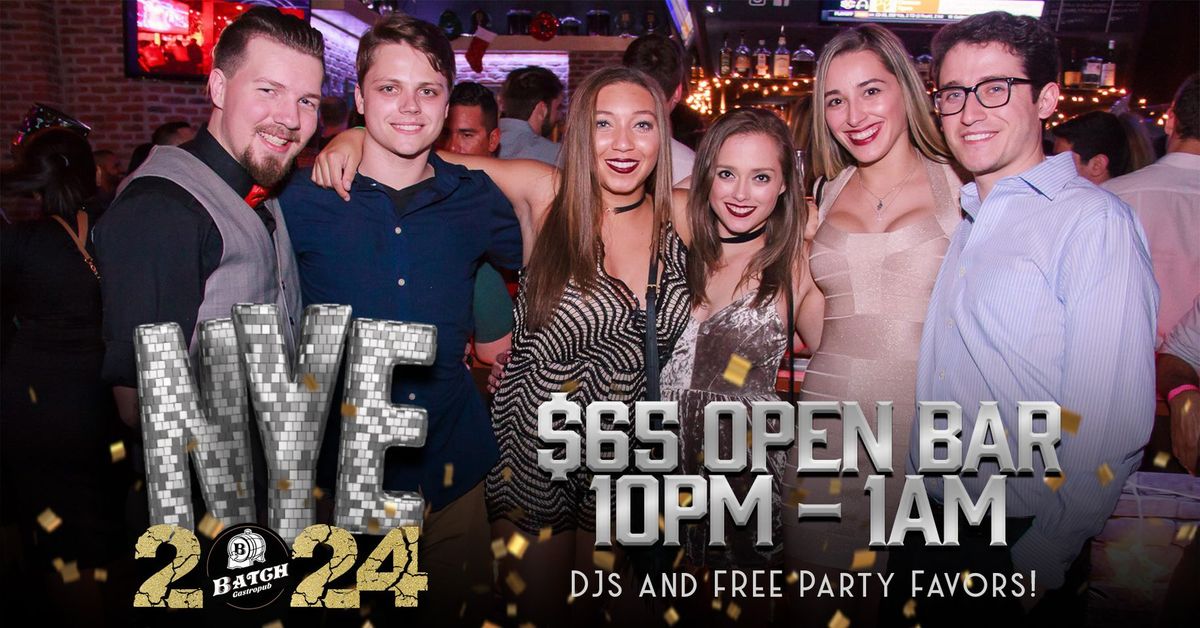 2024 New Years Eve OPEN BAR, Batch Gastropub Miami, 31 December 2023