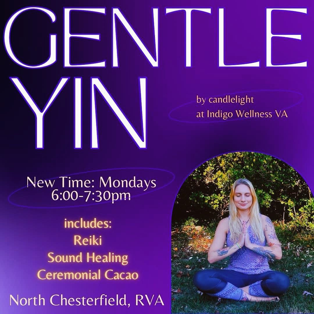 Gentle Yin Yoga Mondays at 6pm