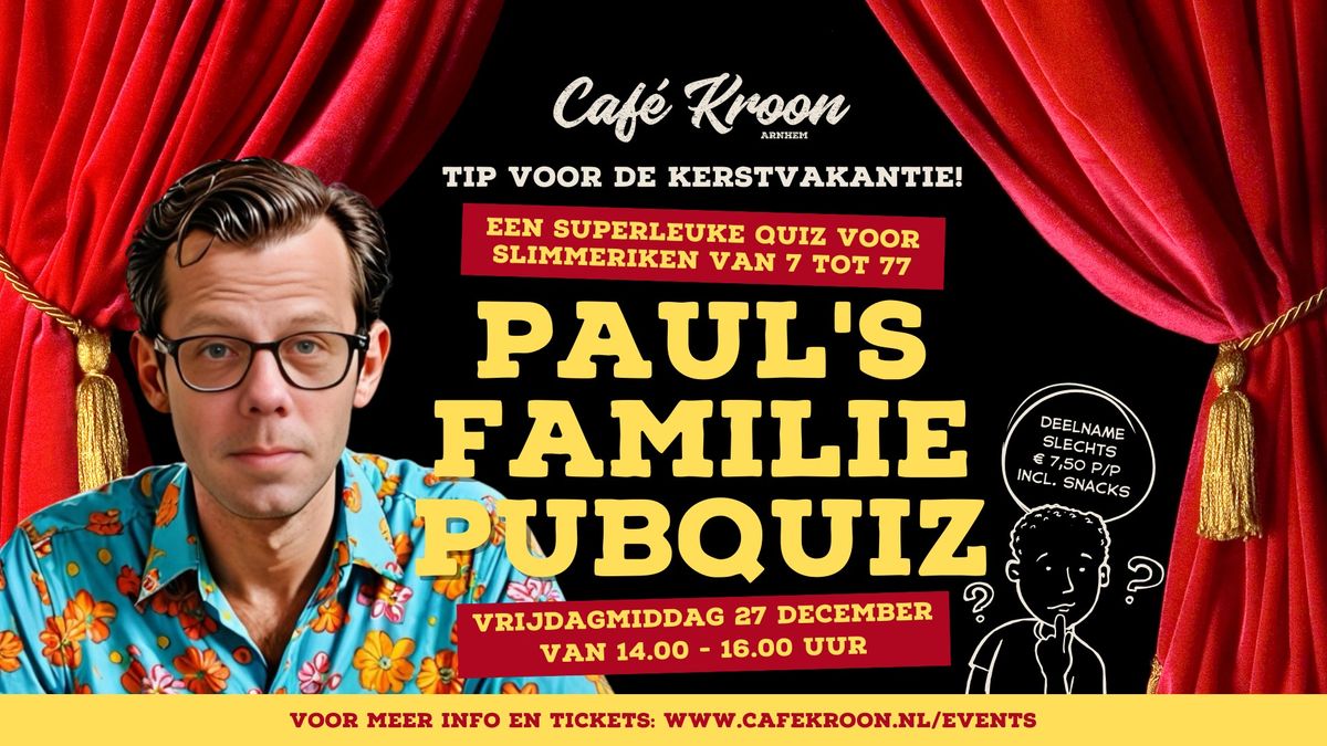 Paul's Familie Pubquiz - Kerstvakantie-editie