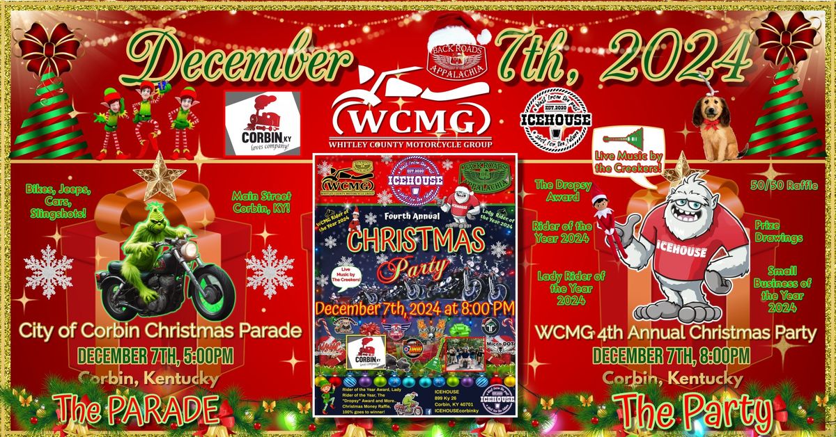 City of Corbin Christmas Parade and Our 4th Annual WCMG\/BOA Christmas Party at the ICEHOUSE!