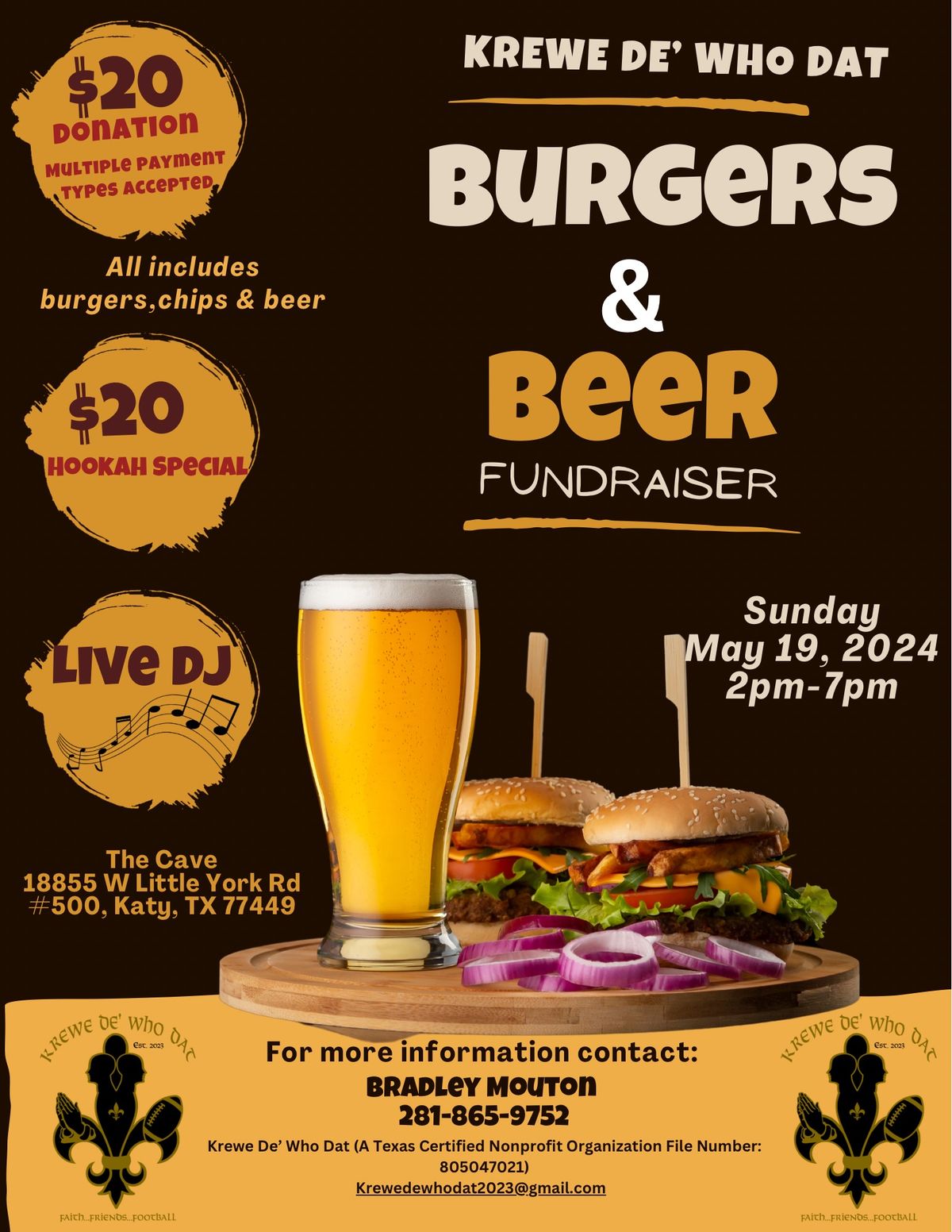 Burgers and Beer Fundraiser 