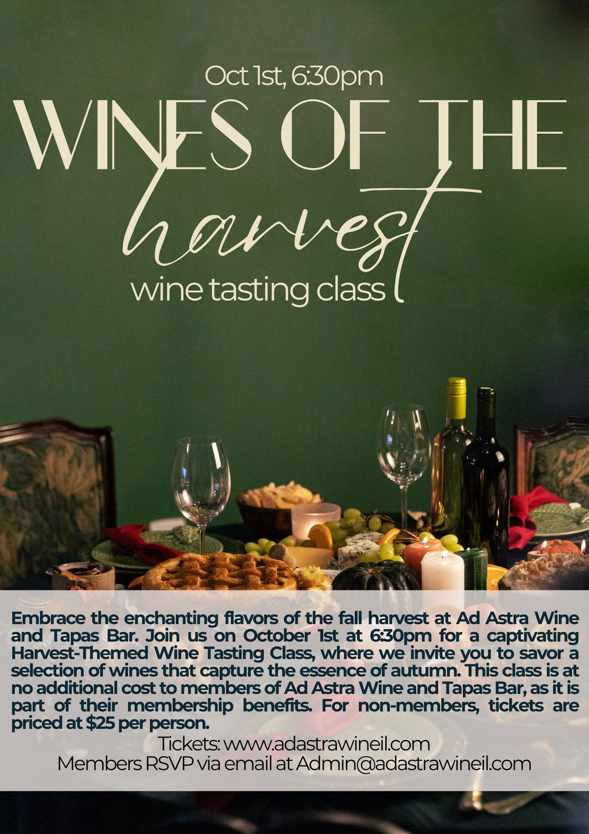 Wines of the Harvest: Fall Wine Tasting Class 