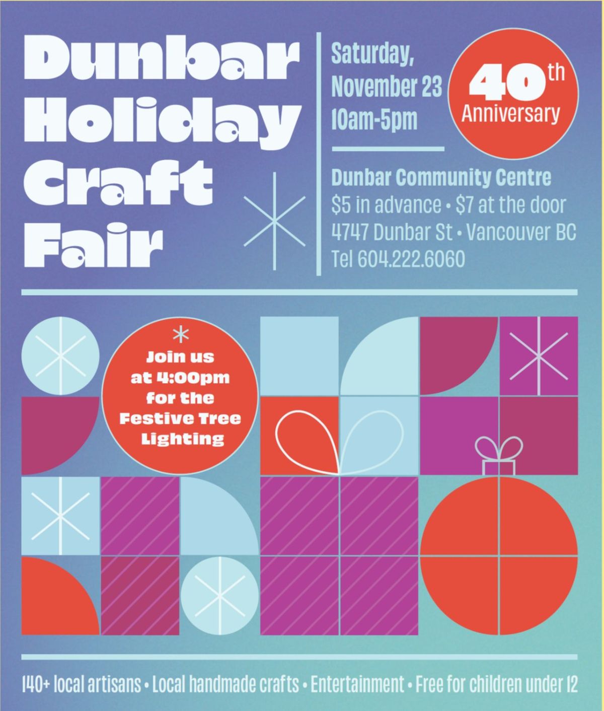 Dunbar Holiday Craft Fair & Tree Lighting 2024