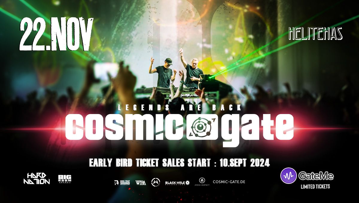 COSMIC GATE @ Helitehas, Tallinn x 22 November