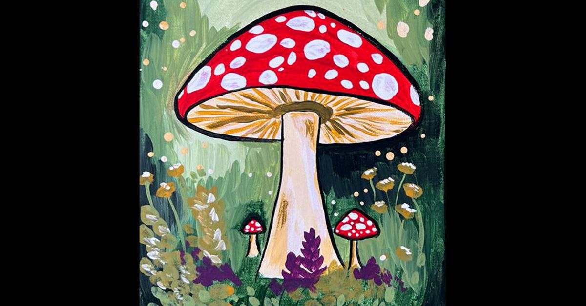 Paint, Party 'n' Sip "Toadstool Mushroom"