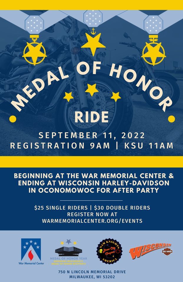 Medal of Honor Ride, War Memorial Center, Milwaukee, 11 September 2022