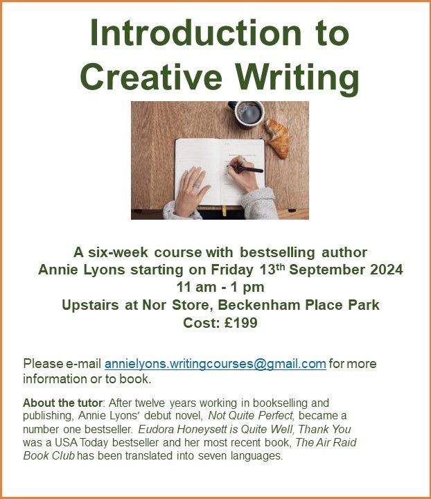 Introduction to Creative Writing - a six-week course held every Friday