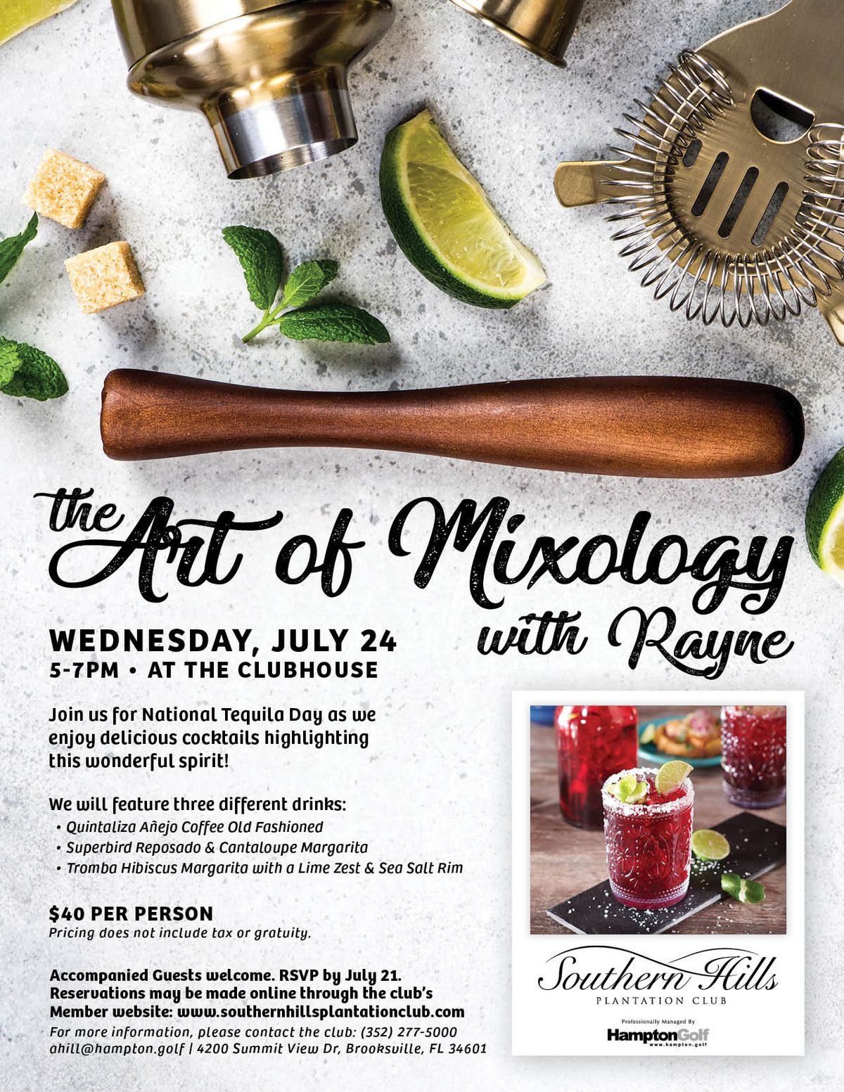 The Art of Mixology with Rayne (Member Event)
