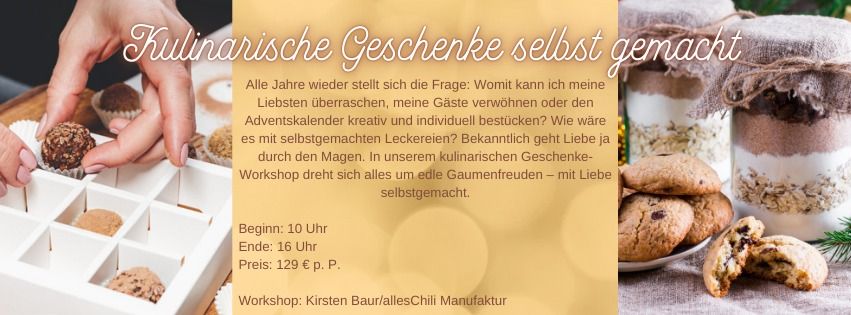 Seminar und Workshop: Kulinarische Geschenke selbstgemacht