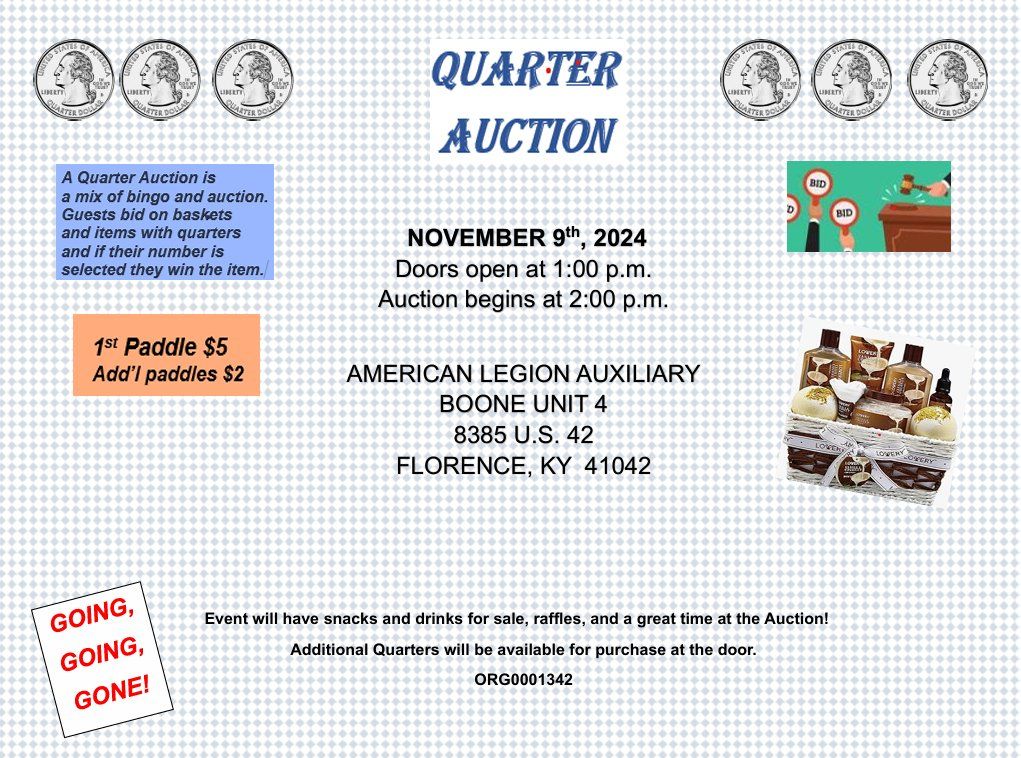 American Legion Auxiliary Quarter Auction