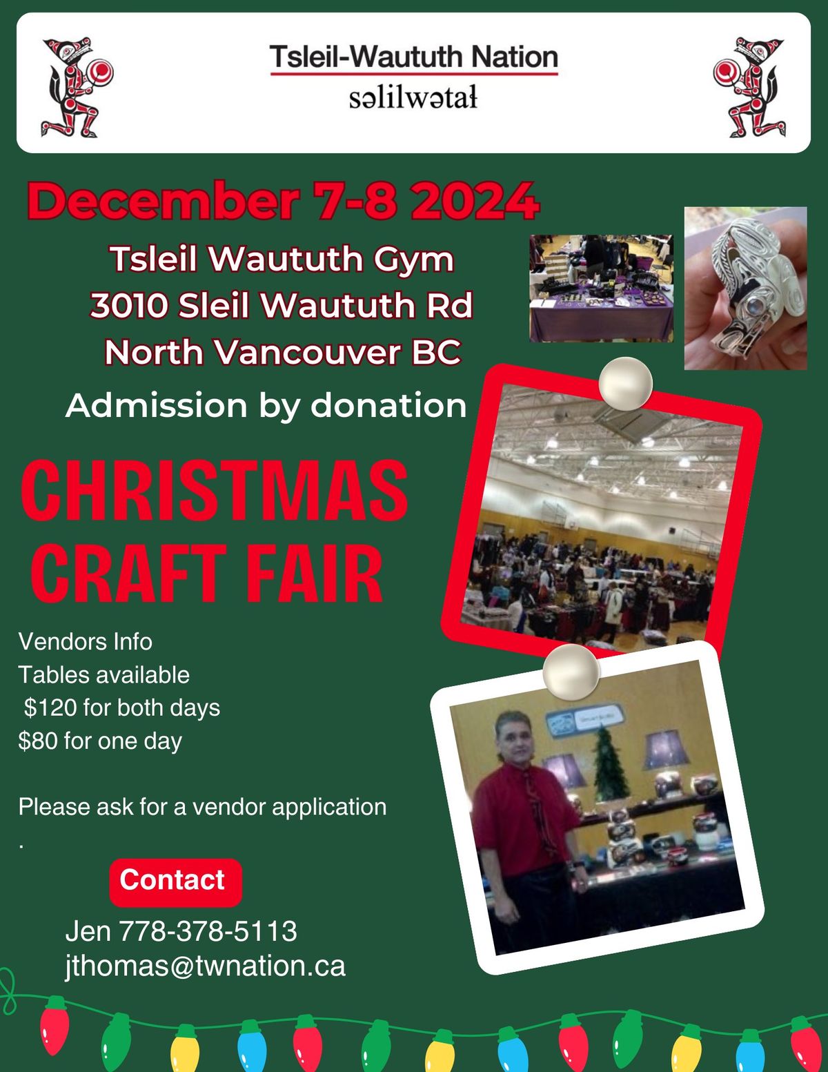 Tsleil Waututh Nation 22nd Annual Christmas Craft Fair