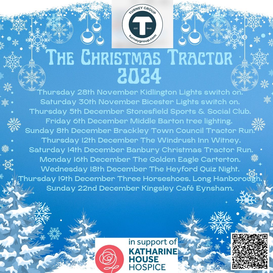 The Christmas Tractor visits the Stonesfield Sports and Social Club