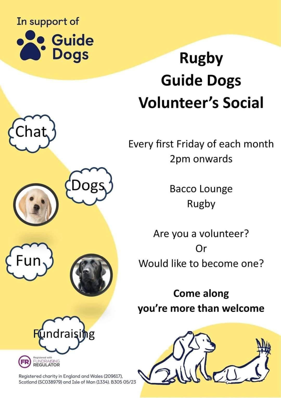 Rugby Guide Dogs October Monthly Social