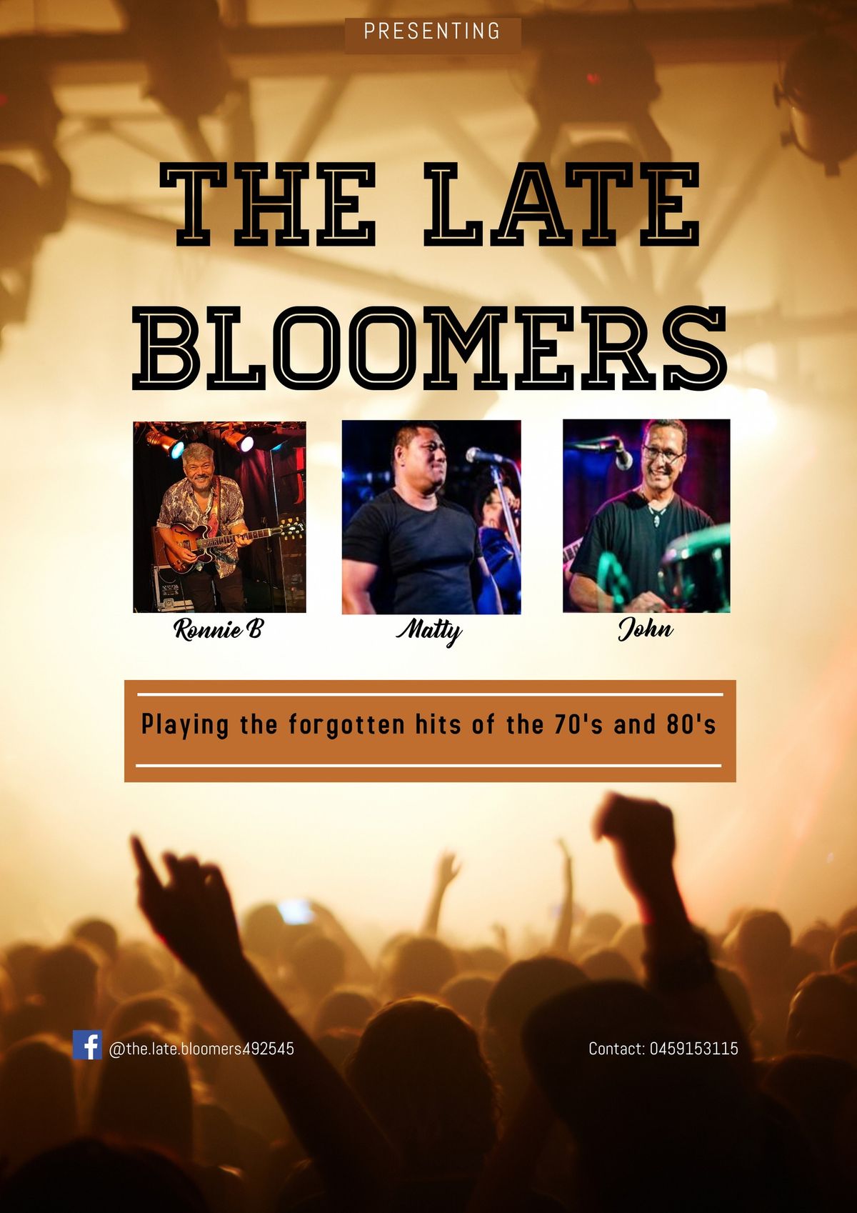 The Late Bloomers playing live at Black Swan Wine Bar, Caringbah