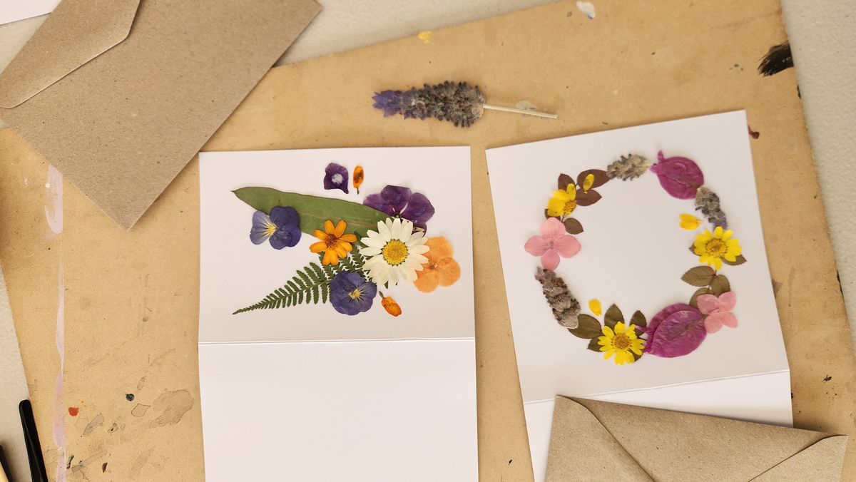 Pressed Flower Card Session - Pressed.