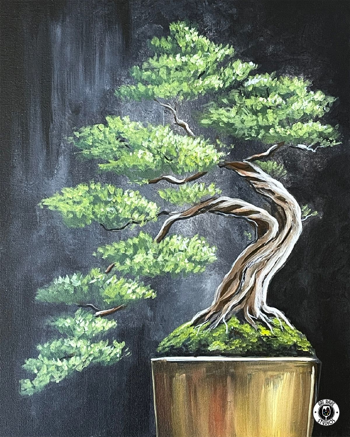 Beautiful Bonsai Canvas Paint and Sip