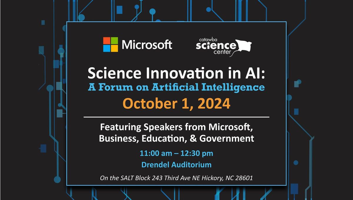 Science Innovation in AI: A Forum on Artificial Intelligence