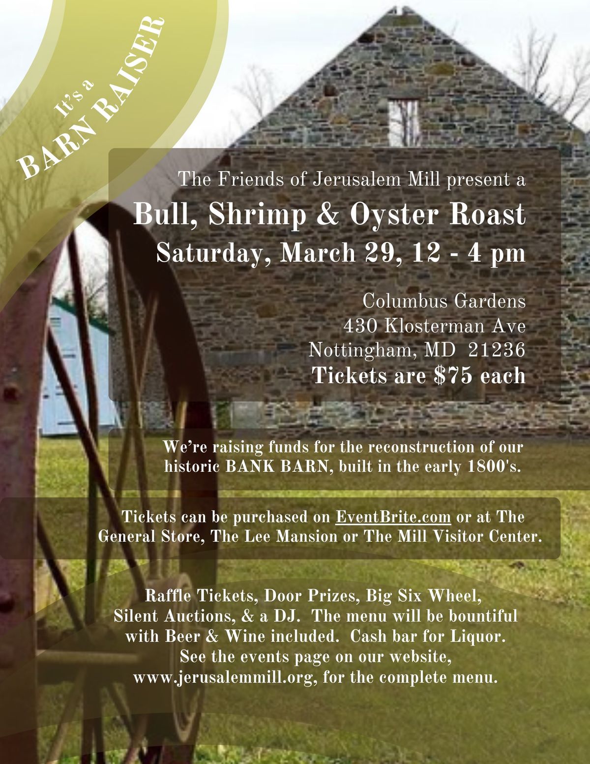 Bull, Shrimp and Oyster Roast Fundraiser 