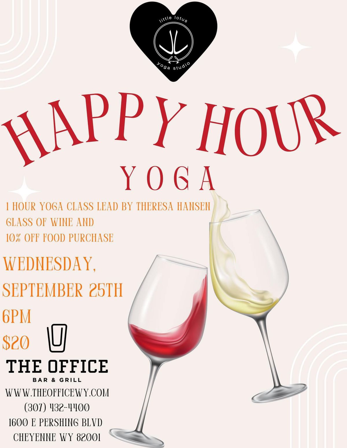 Happy Hour Yoga. Unwin\u201de\u201dd Wednesday