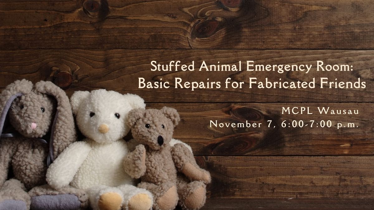 Stuffed Animal Emergency Room | MCPL Wausau