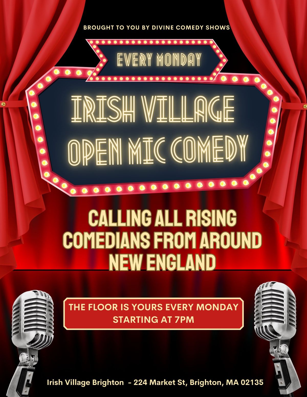 OPEN MIC COMEDY AT THE VILLAGE \ud83c\udfa4 