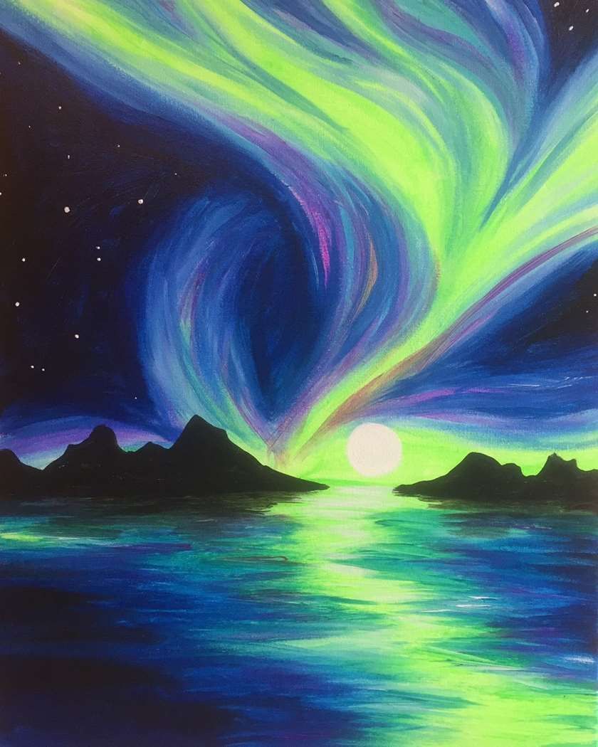 Northern Night Lights-Paint Party