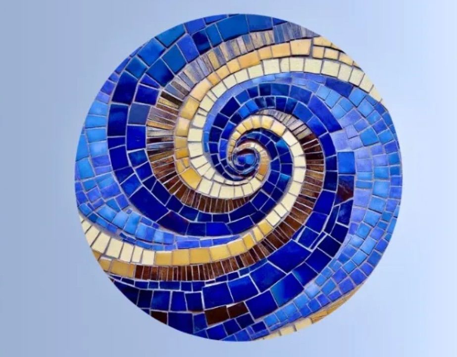 Artsy Glass Mosaic Lazy Susan revolving tray (larger size!) \u2013 Adult class