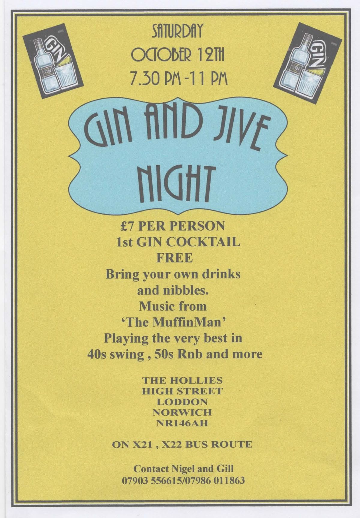 Gin and Jive dance night 