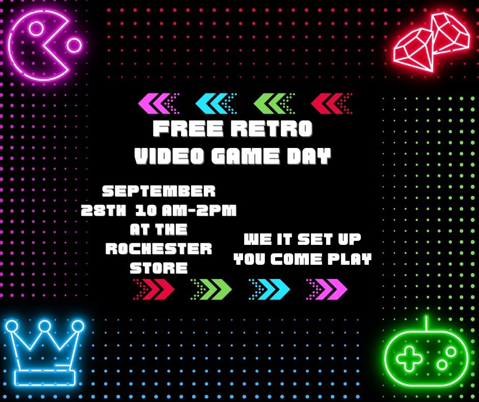 Free retro video game day in Rochester 