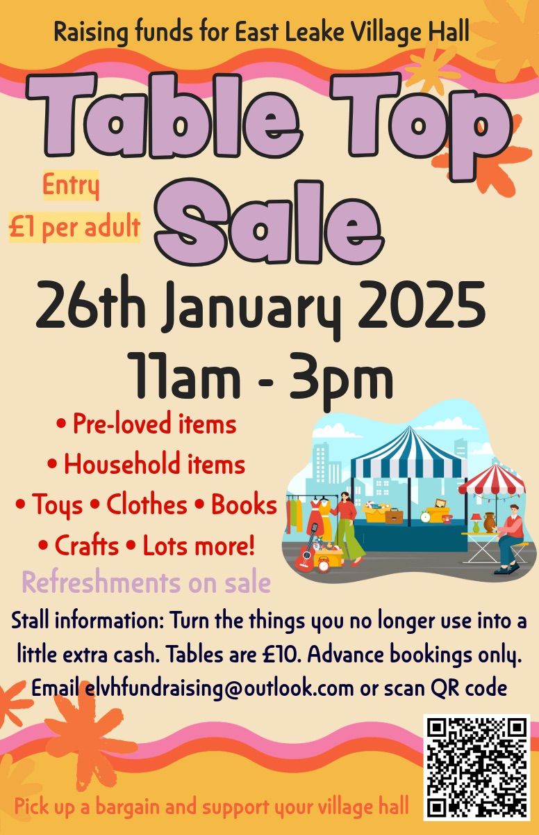 Table Top Sale - East Leake Village Hall