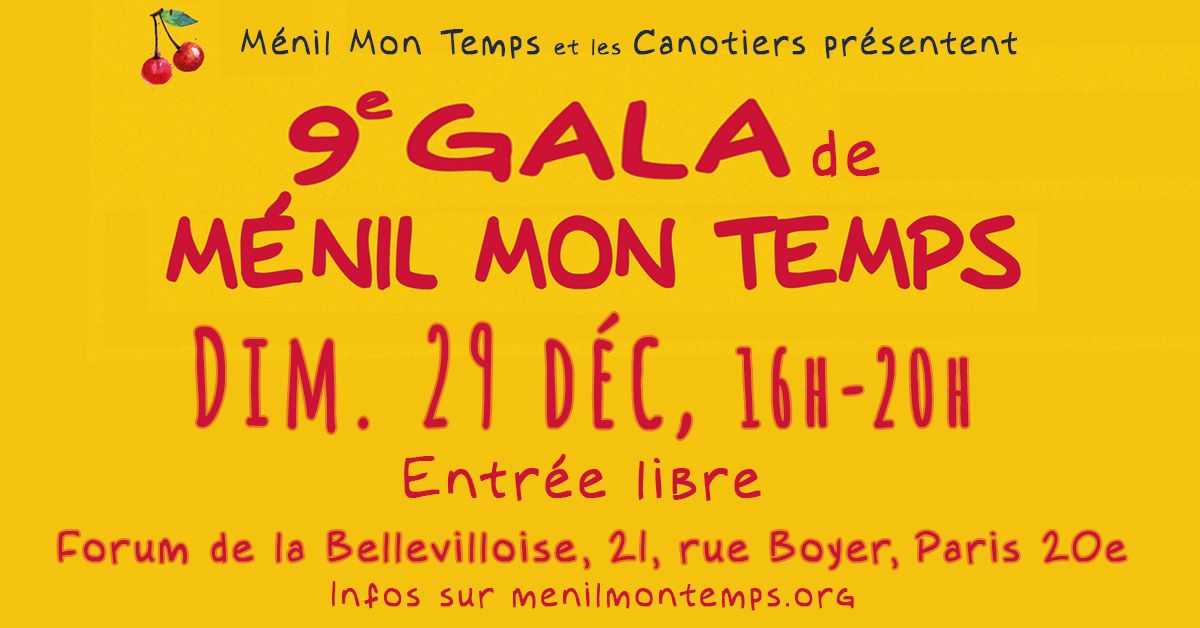 9e gala de M\u00e9nil Mon Temps