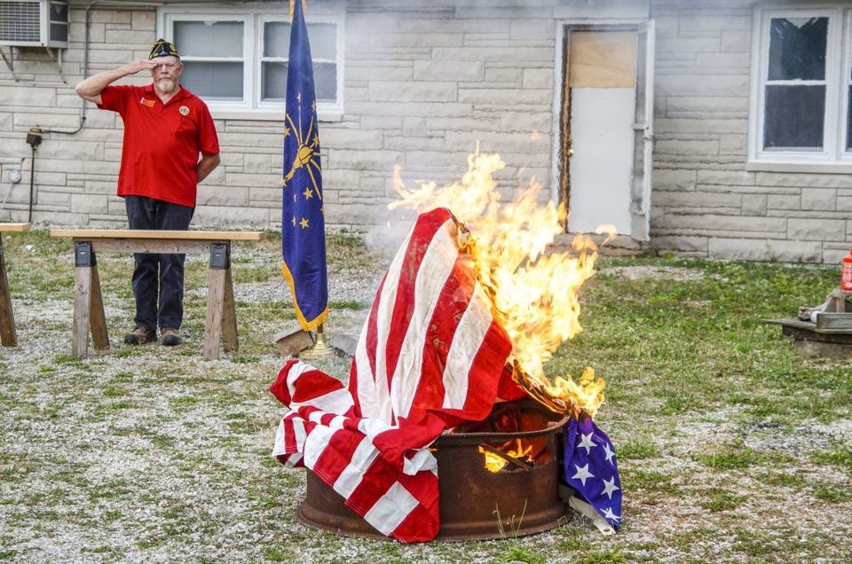 Unserviceable Flags Ceremony (Proper Flag Retirement Ceremony), 9330 ...