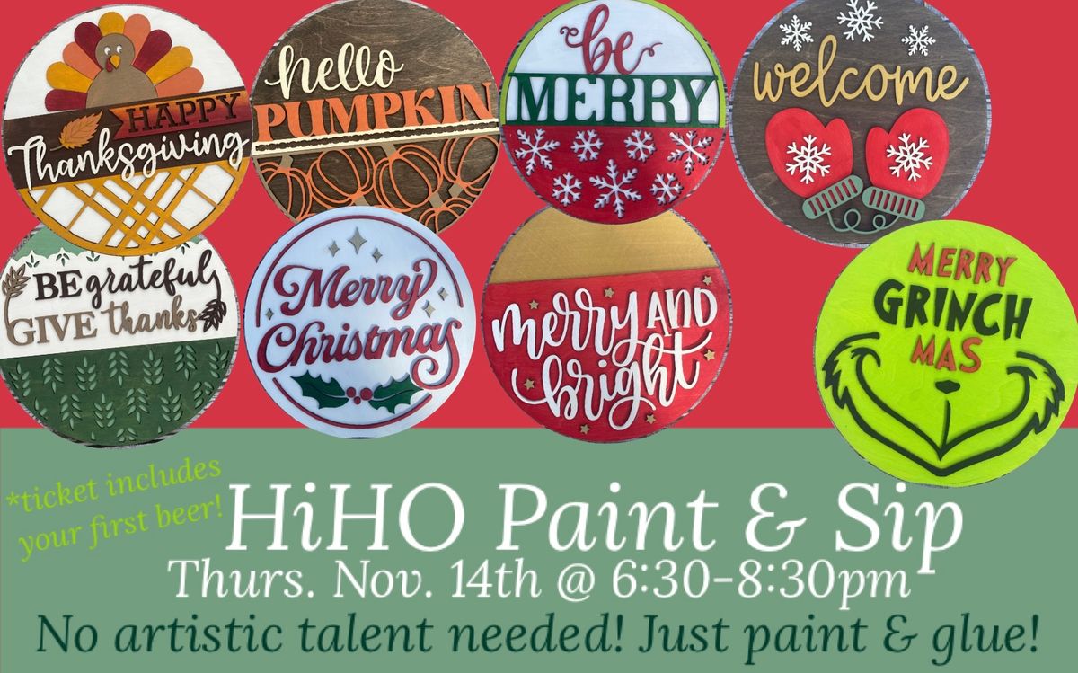 Paint & Sip at HiHO