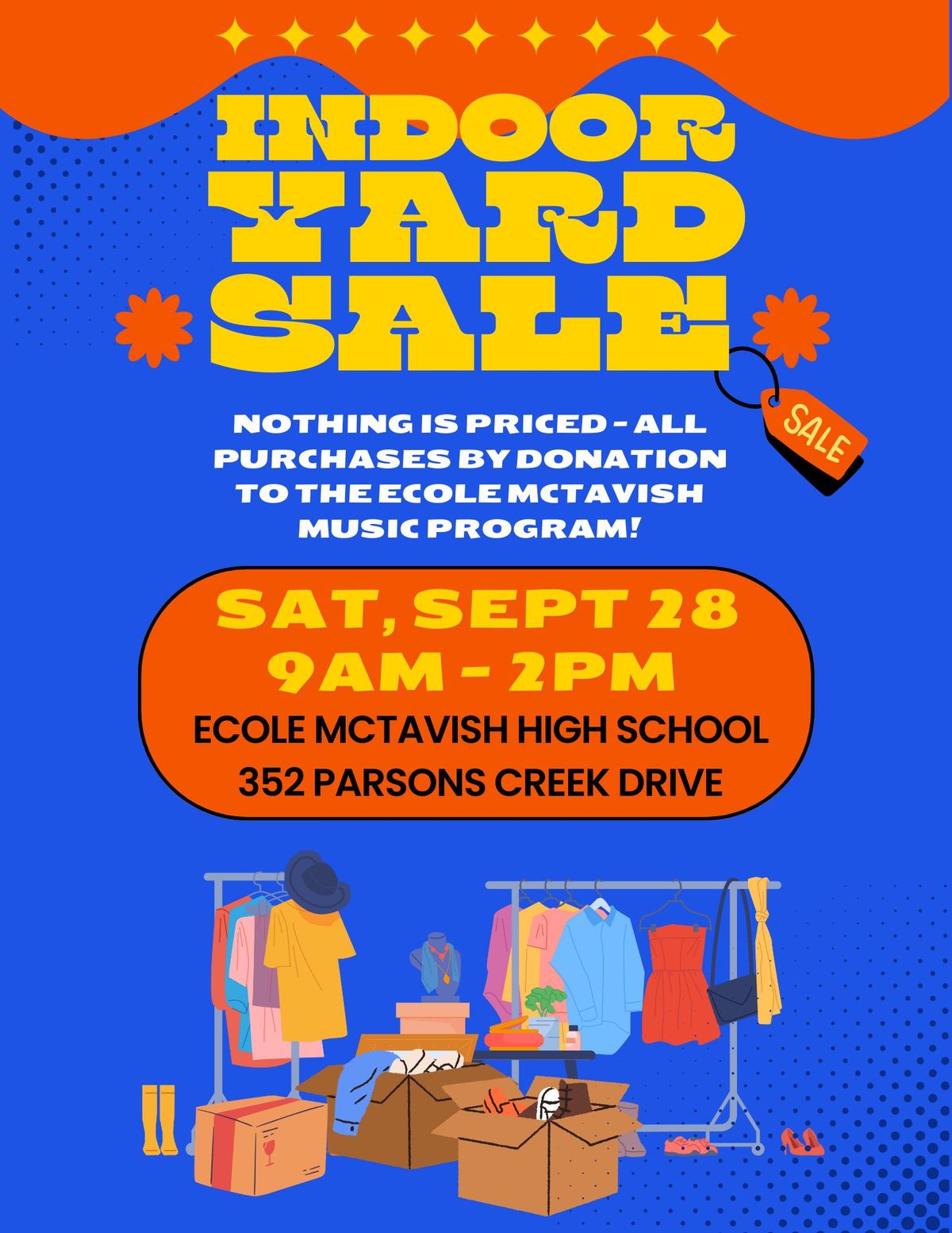 Indoor Yard Sale Fundraiser