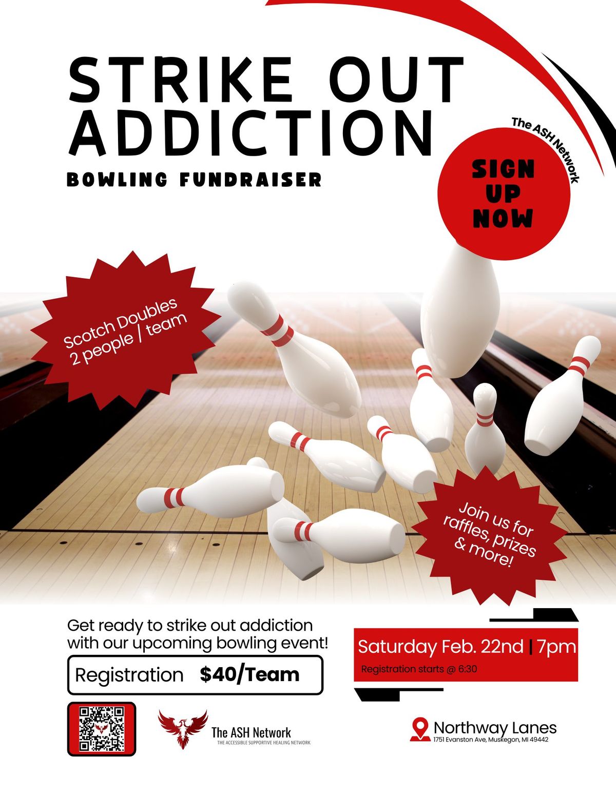 STRIKE OUT ADDICTION Scotch Doubles Bowling Event